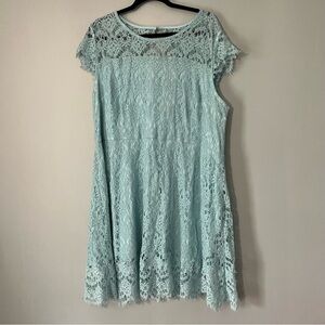 Lane Bryant Light Blue Lace Dress size 26P